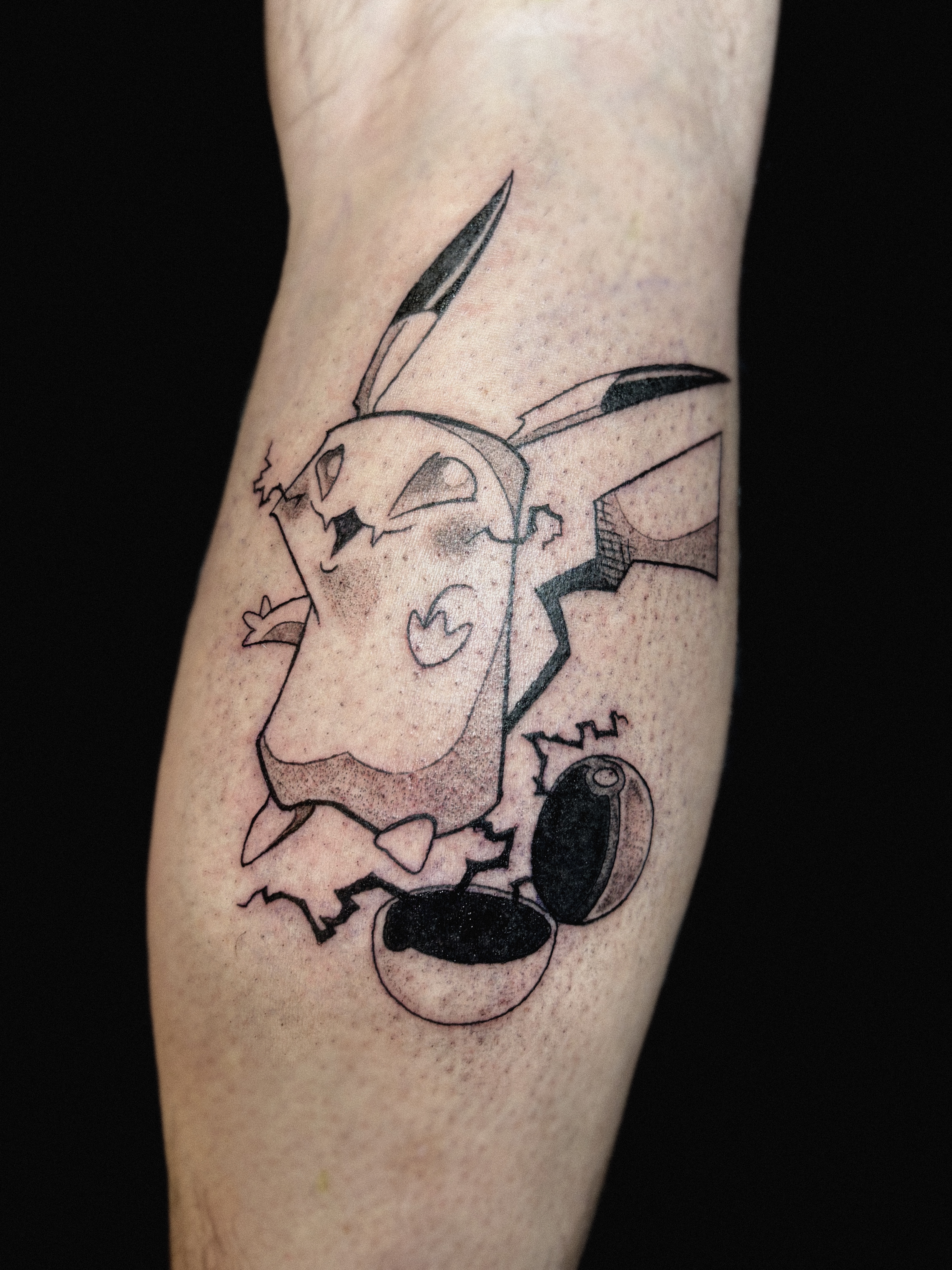 Blackwork illustrative pikachu collectitats lausanne switzerland pokemon